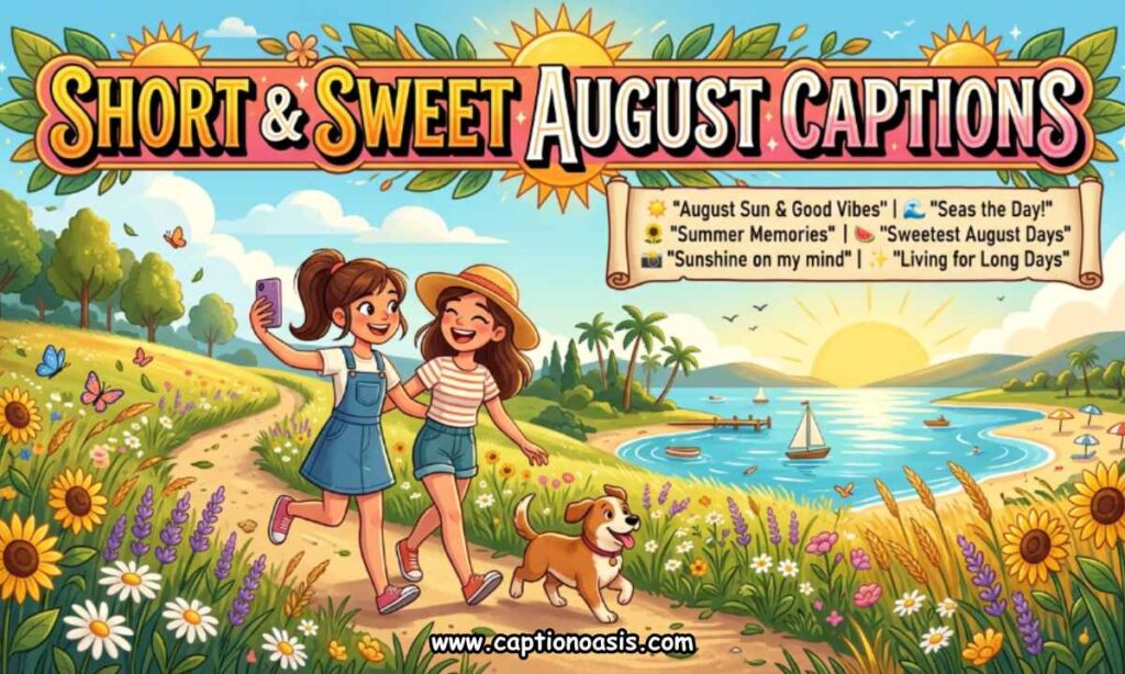 Short & Sweet August Captions