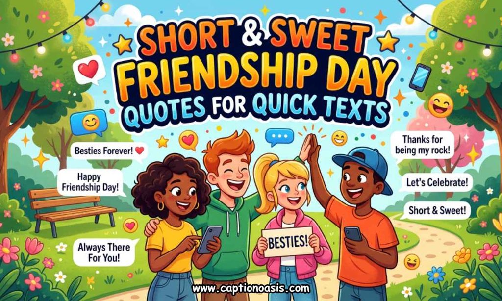 Short & Sweet Friendship Day Quotes for Quick Texts