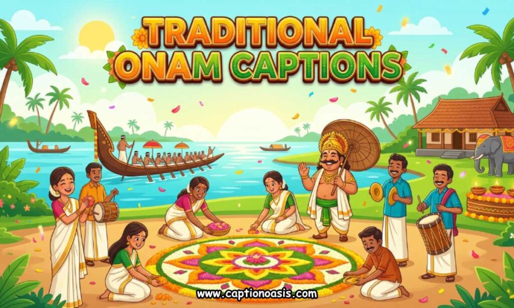 Traditional Onam Captions