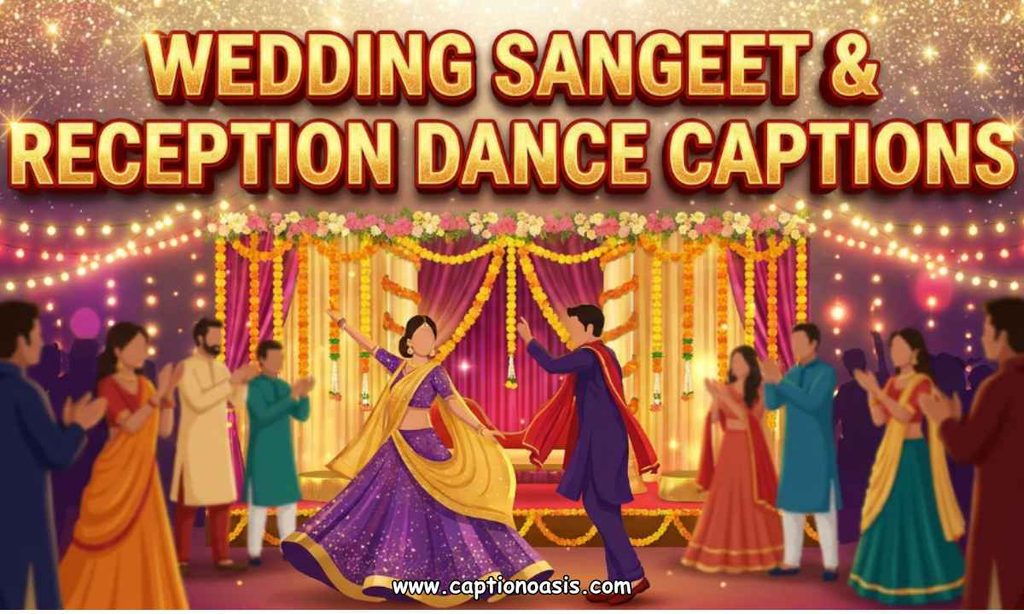 Wedding Sangeet & Reception Dance Captions