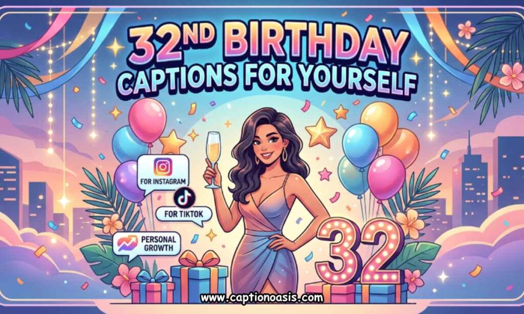 32nd Birthday Captions For Yourself