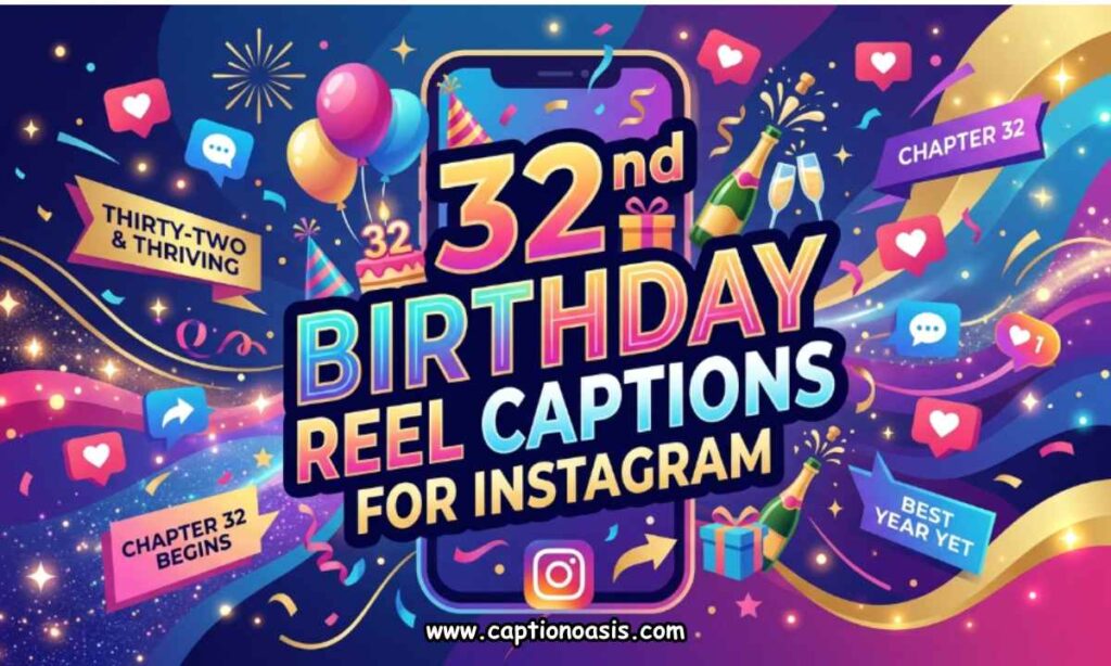 32nd Birthday Reel Captions For Instagram