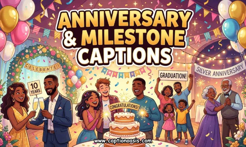 Anniversary & Milestone Captions