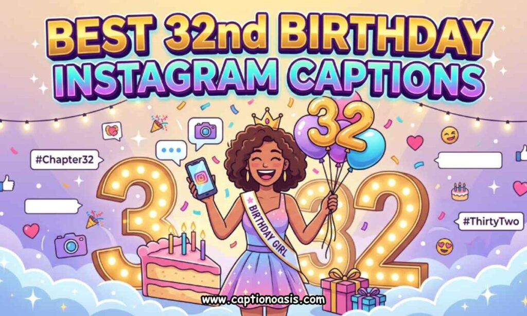 Best 32nd Birthday Instagram Captions