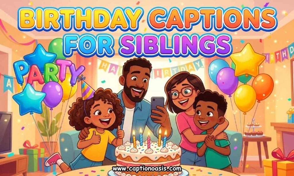 Birthday Captions for Siblings