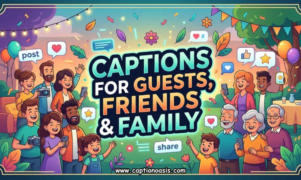 Captions for Guests, Friends & Family