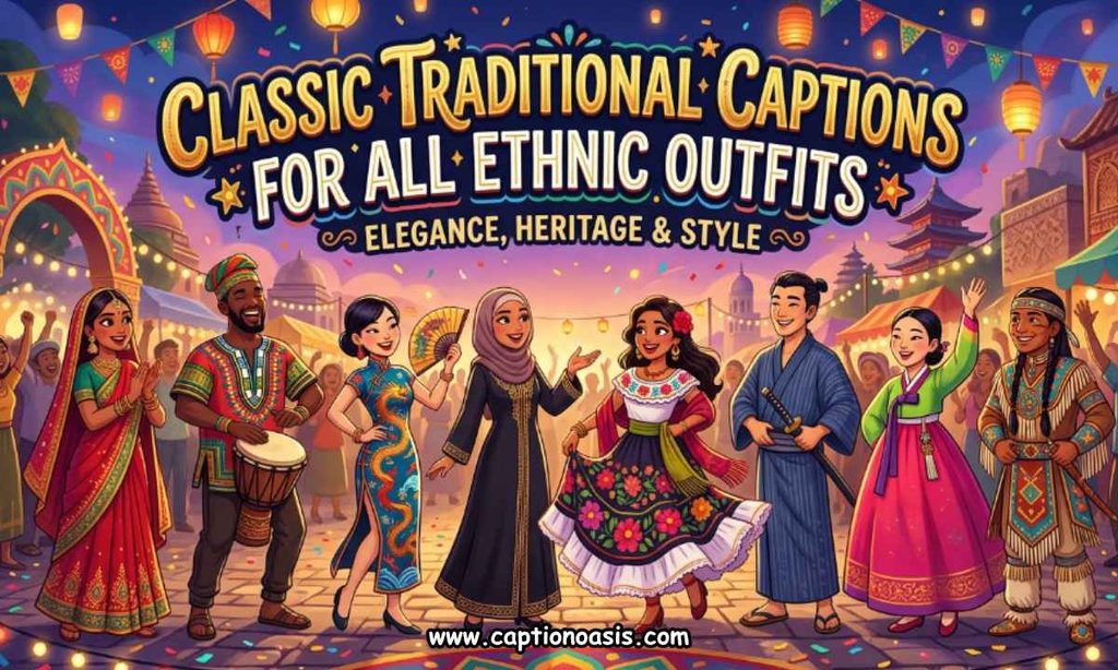 Classic Traditional Captions for All Ethnic Outfits