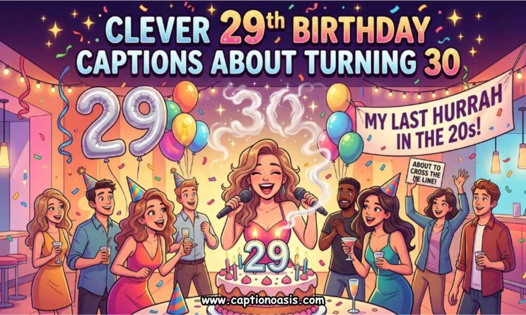 Clever 29th Birthday Captions About Turning 30