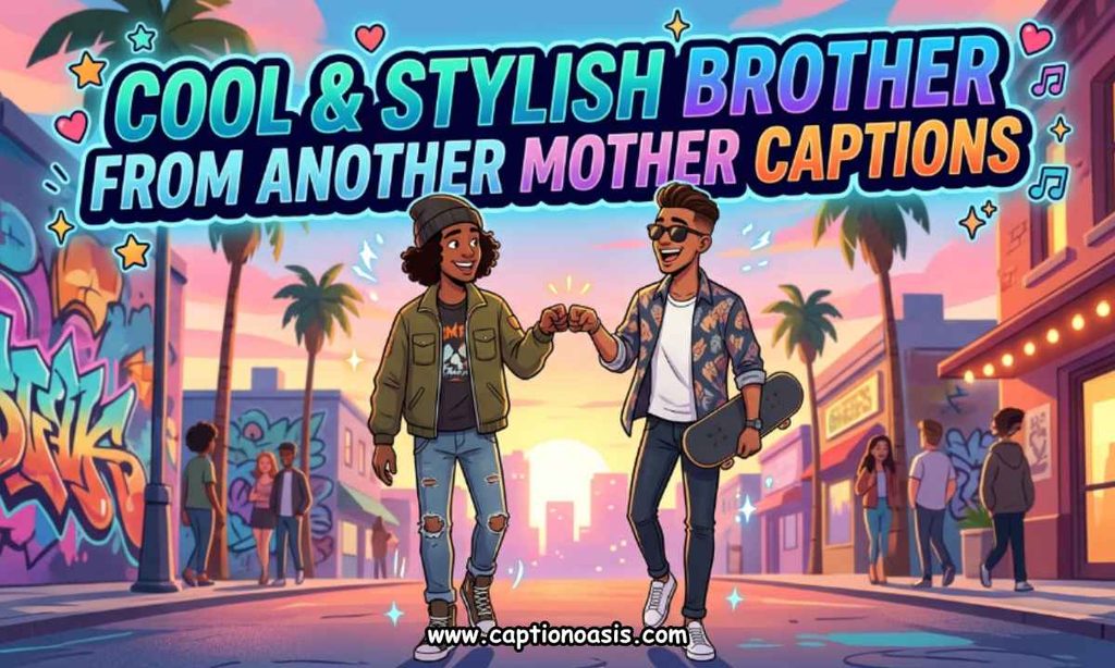 Cool & Stylish Brother From Another Mother Captions