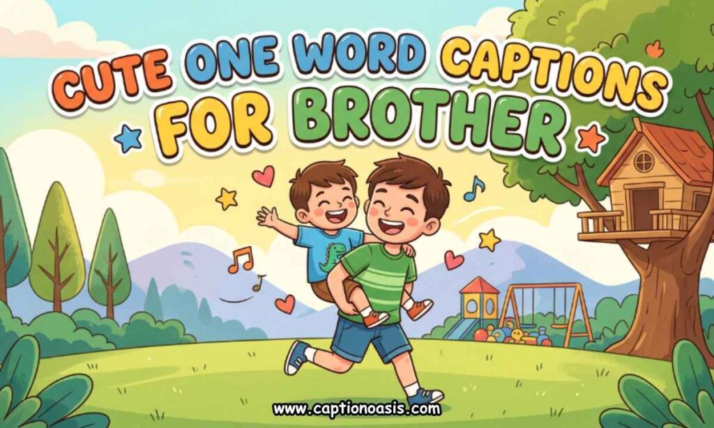 Cute One Word Captions for Brother