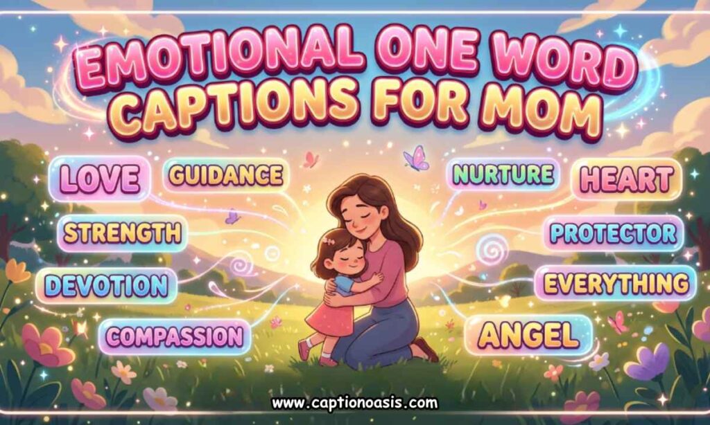 Emotional One Word Captions for Mom