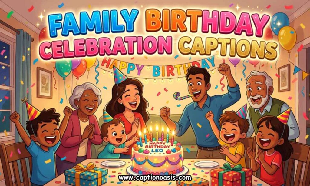 Family Birthday Celebration Captions
