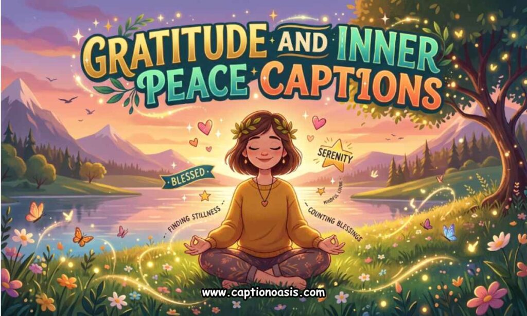 Gratitude and Inner Peace Captions