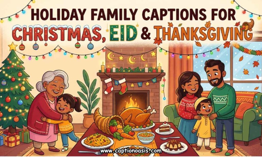 Holiday Family Captions for Christmas, Eid & Thanksgiving