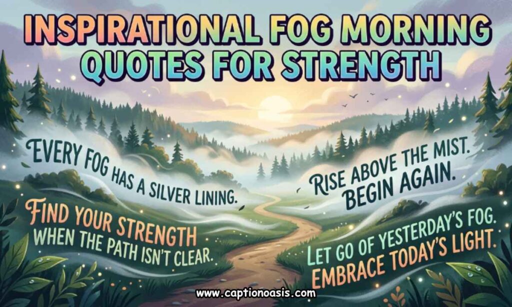 Inspirational Fog Morning Quotes for Strength