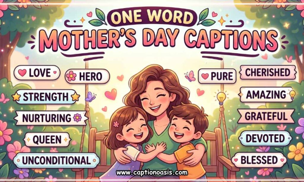 One Word Mothers Day Captions