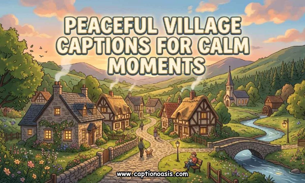 Peaceful Village Captions for Calm Moments