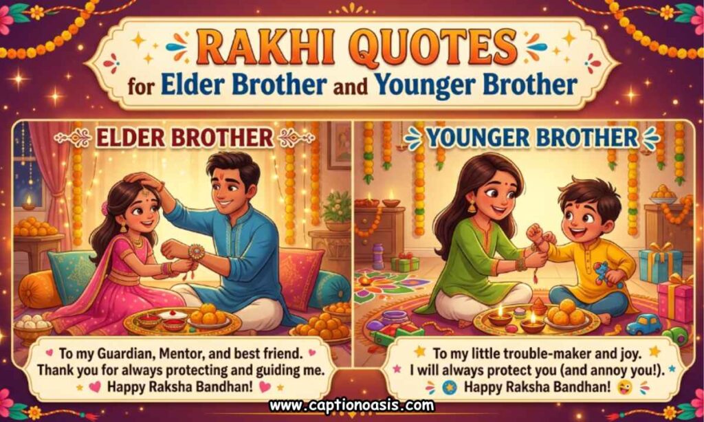 Rakhi Quotes for Elder Brother and Younger Brother