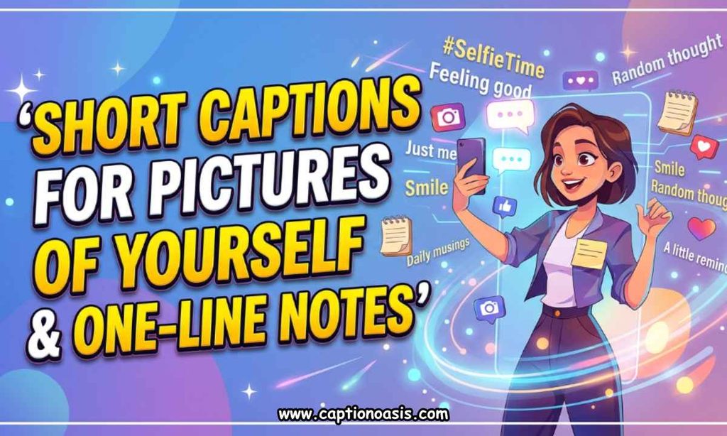 Short Captions for Pictures of Yourself & One-Line Notes
