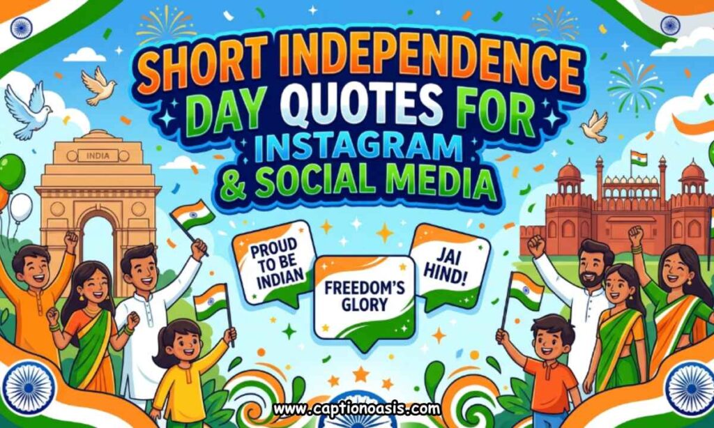 Short Independence Day Quotes for Instagram & Social Media