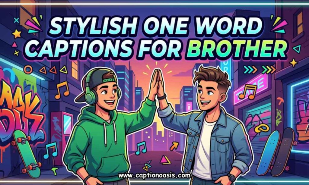 Stylish One Word Captions for Brother