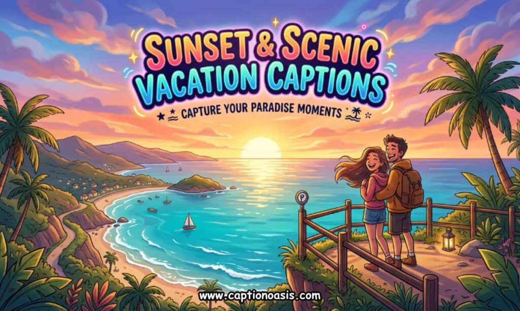 Sunset & Scenic Vacation Captions