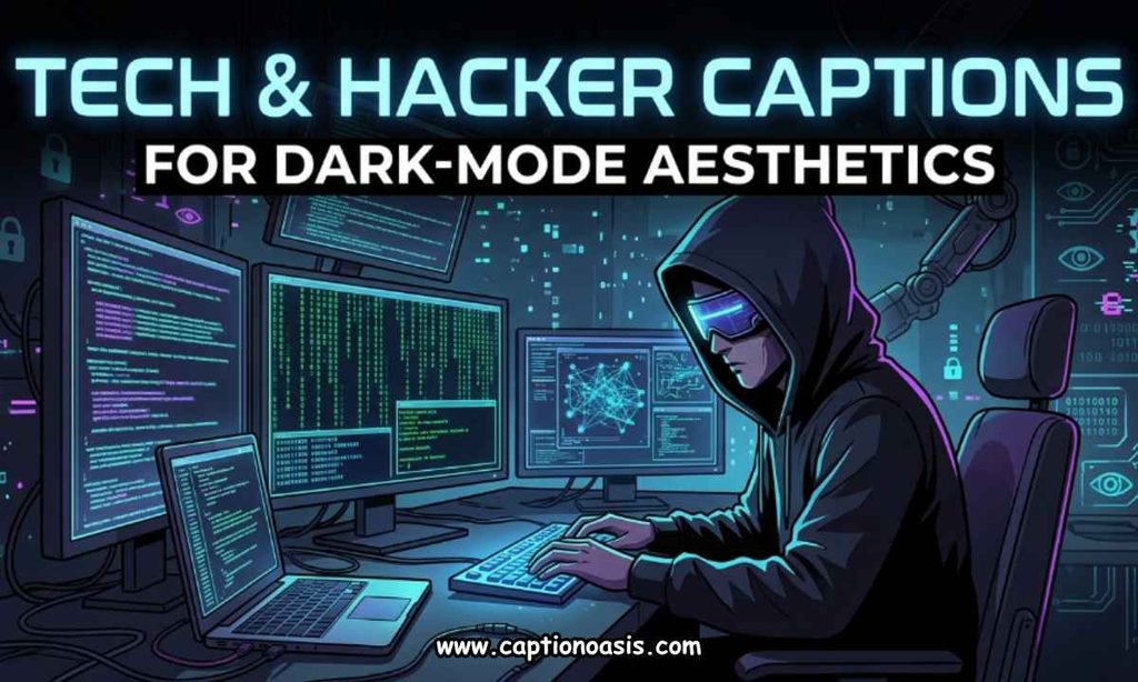 Tech & Hacker Captions for Dark-Mode Aesthetics