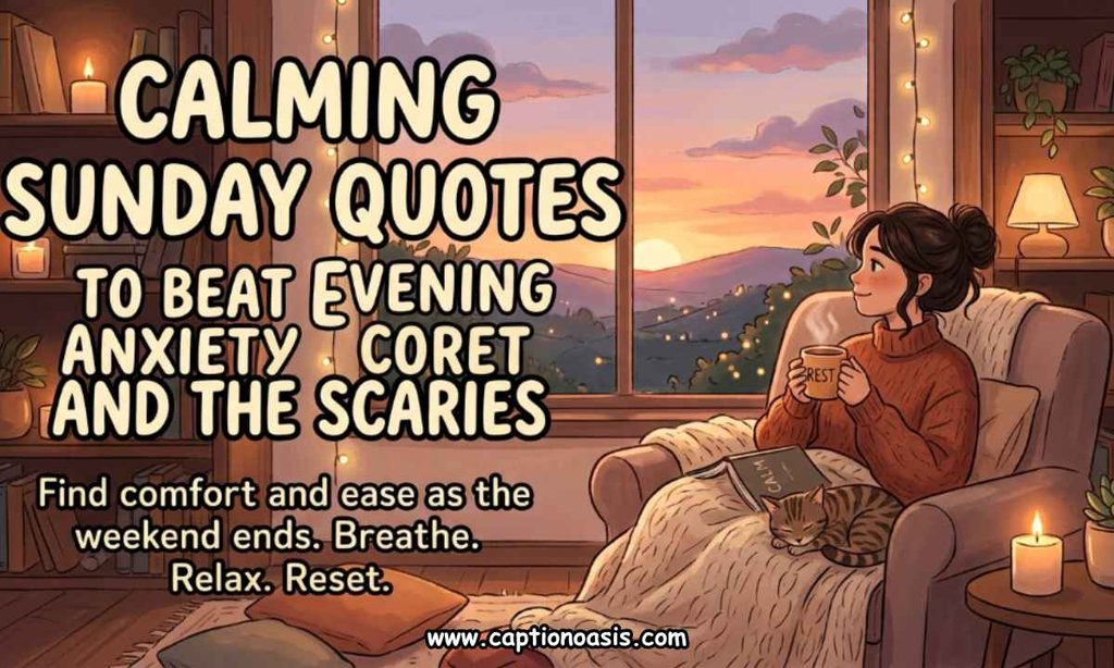 Calming Sunday Quotes to Beat Evening Anxiety and the Scaries