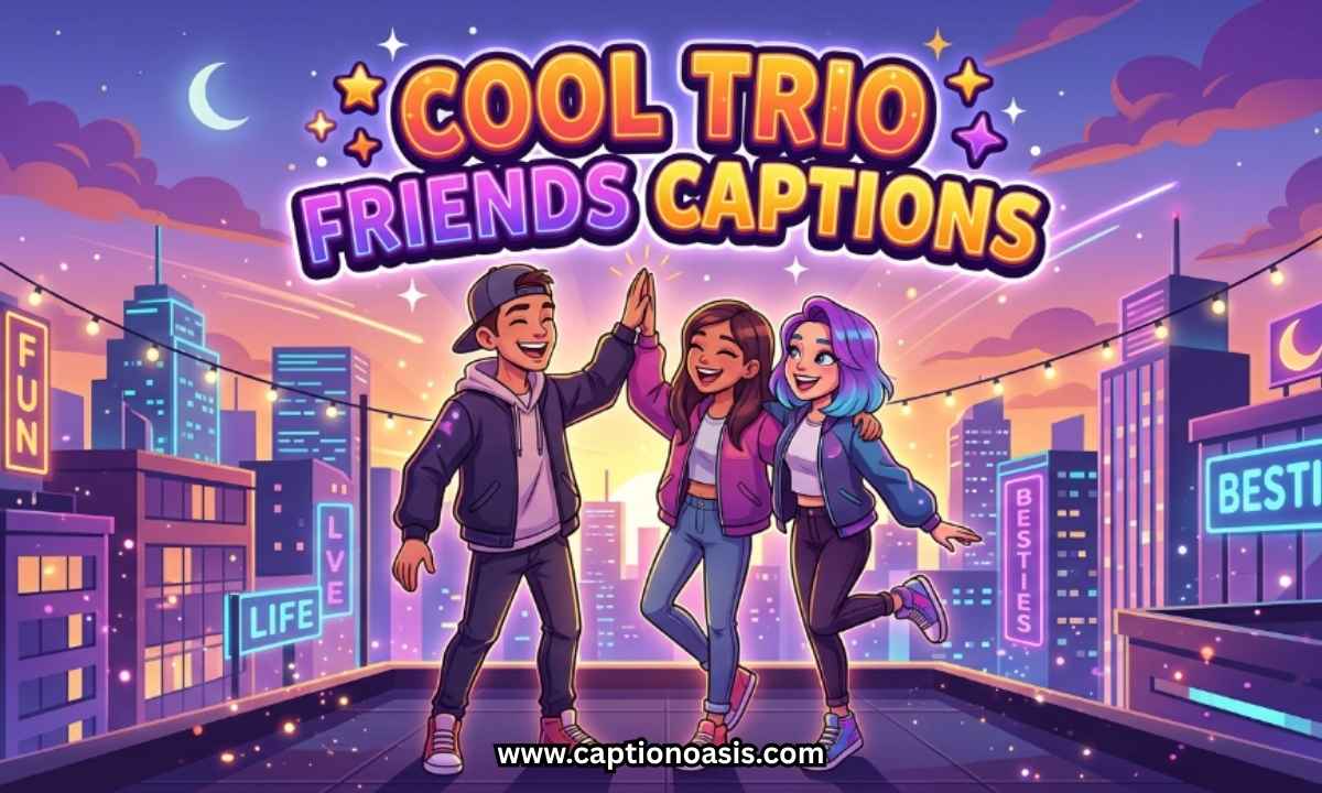 Cool Trio Friends Captions