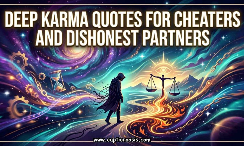 Deep Karma Quotes for Cheaters and Dishonest Partners