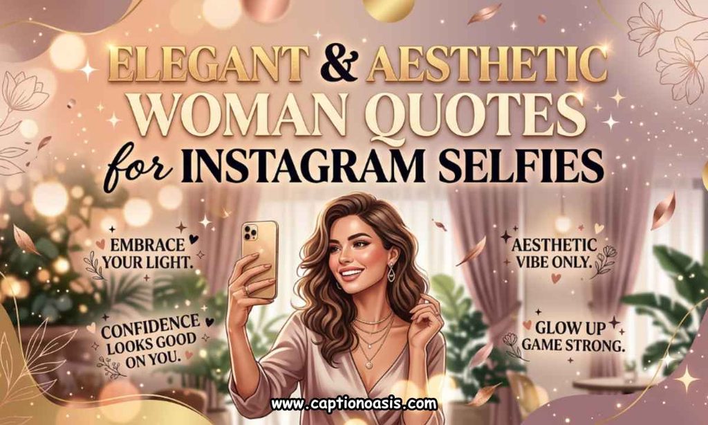Elegant and Aesthetic Woman Quotes for Instagram Selfies