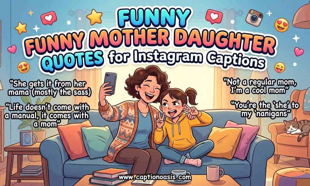 Funny Mother Daughter Quotes for Instagram Captions