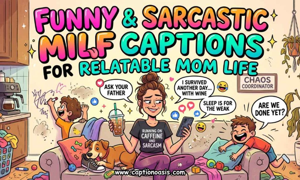 Funny & Sarcastic MILF Captions for Relatable Mom Life