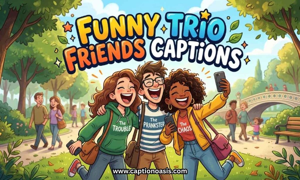 Funny Trio Friends Captions