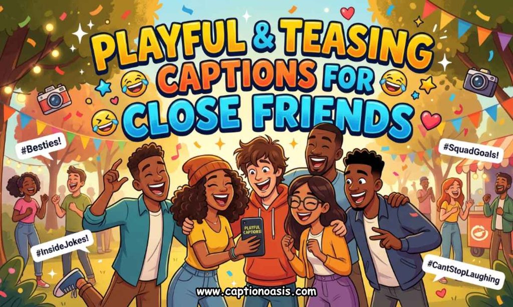 Playful and Teasing Captions for Close Friends
