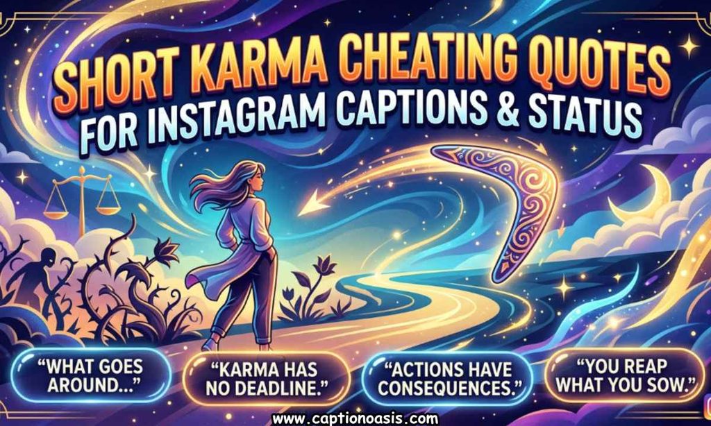 Short Karma Cheating Quotes for Instagram Captions & Status