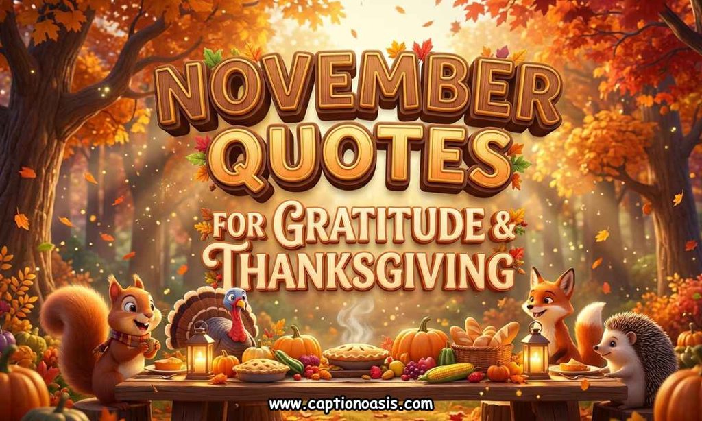 November Quotes for Gratitude and Thanksgiving