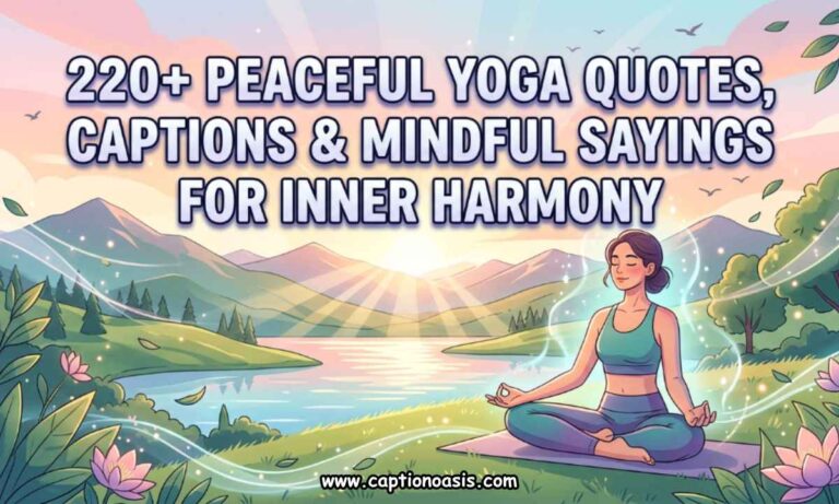 220+ Peaceful Yoga Quotes, Captions & Mindful Sayings for Inner Harmony