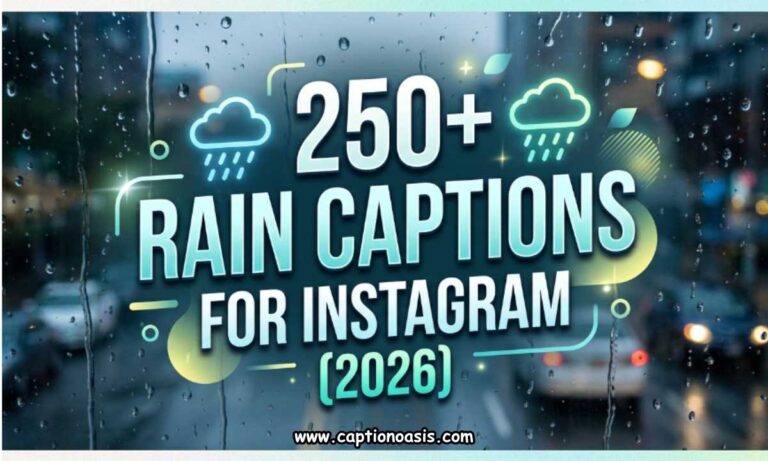 250+ Rain Captions for Instagram (2026)