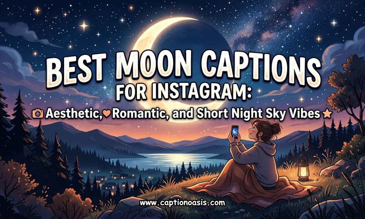 Best Moon Captions for Instagram - Aesthetic, Romantic, and Short Night Sky Vibes