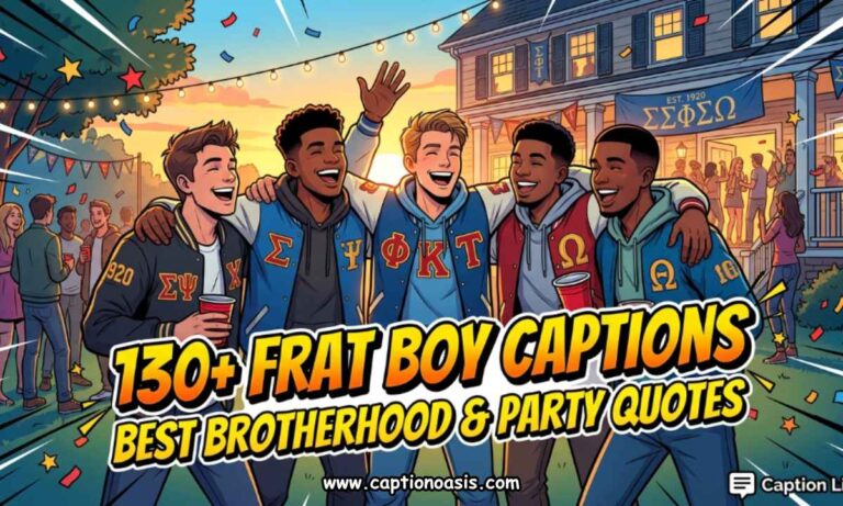 130+ Frat Boy Captions - Best Brotherhood & Party Quotes