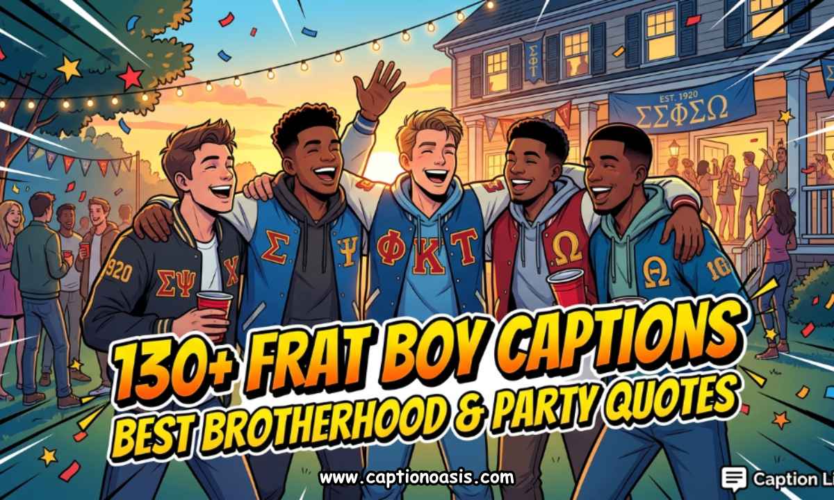 130+ Frat Boy Captions - Best Brotherhood & Party Quotes