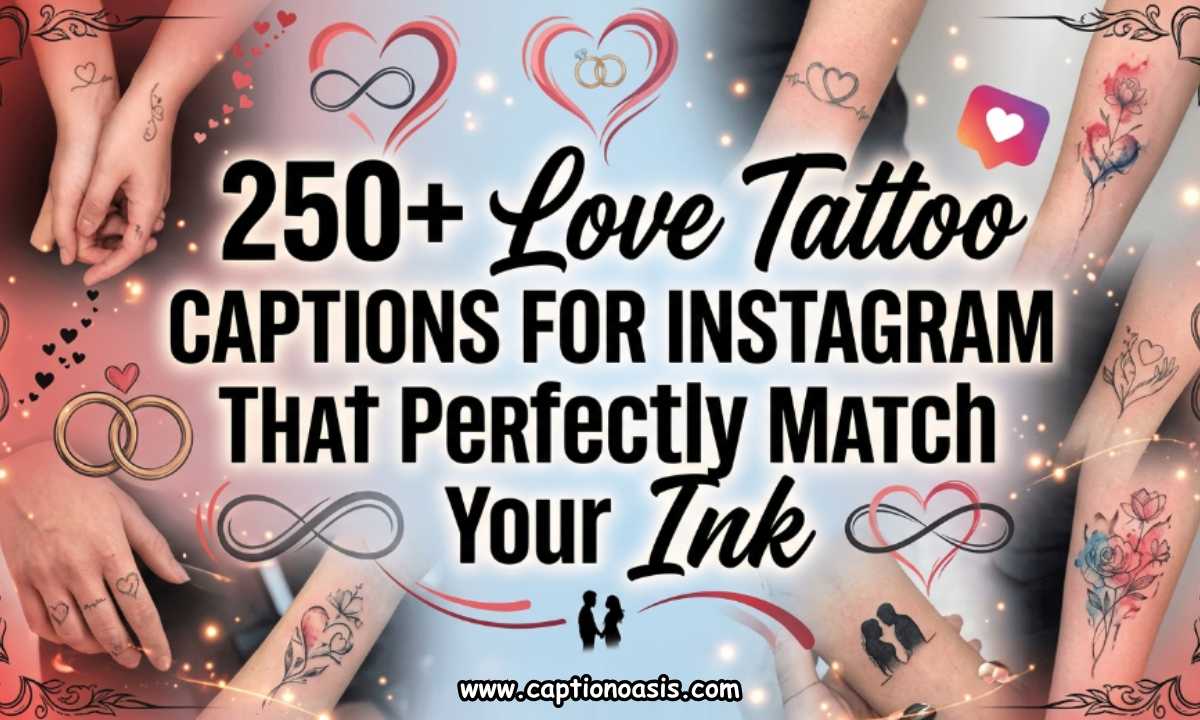 250+ Love Tattoo Captions for Instagram That Perfectly Match Your Ink