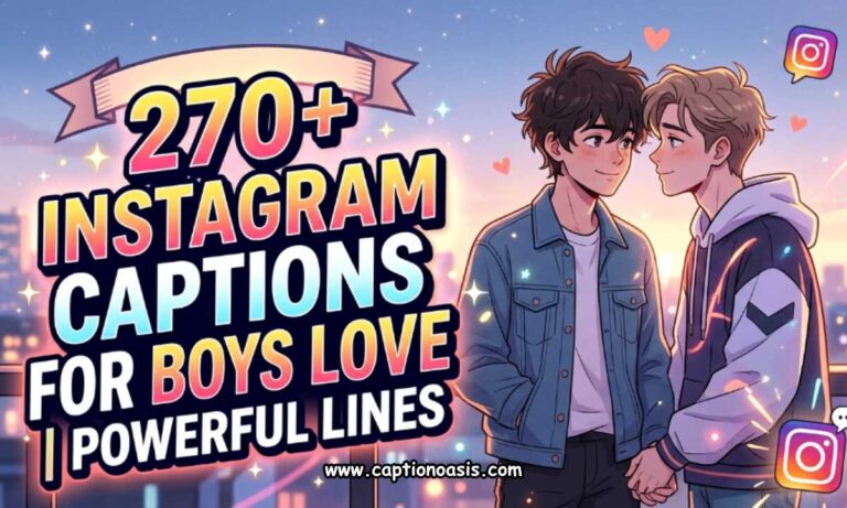 270+ Instagram Captions for Boys Love Powerful Lines