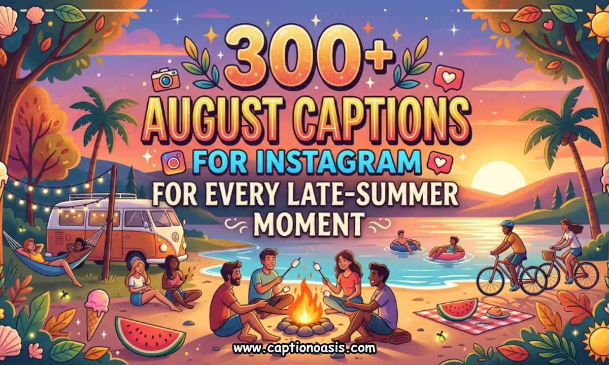 300+ August Captions for Instagram for Every Late-Summer Moment