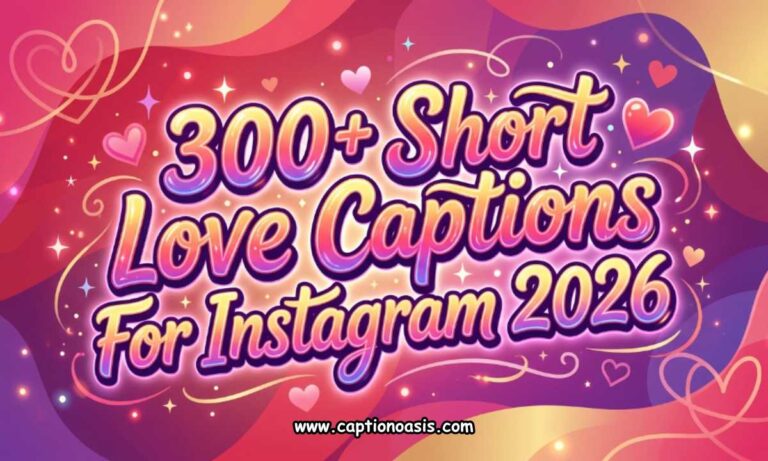 300+ Short Love Captions For Instagram 2026