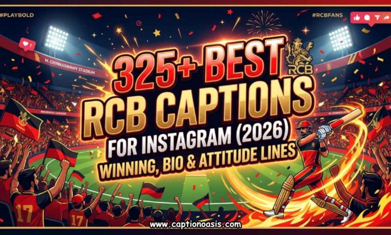 325+ Best RCB Captions for Instagram (2026) - Winning, Bio & Attitude Lines
