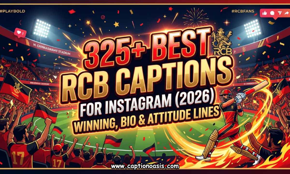 325+ Best RCB Captions for Instagram (2026) - Winning, Bio & Attitude Lines