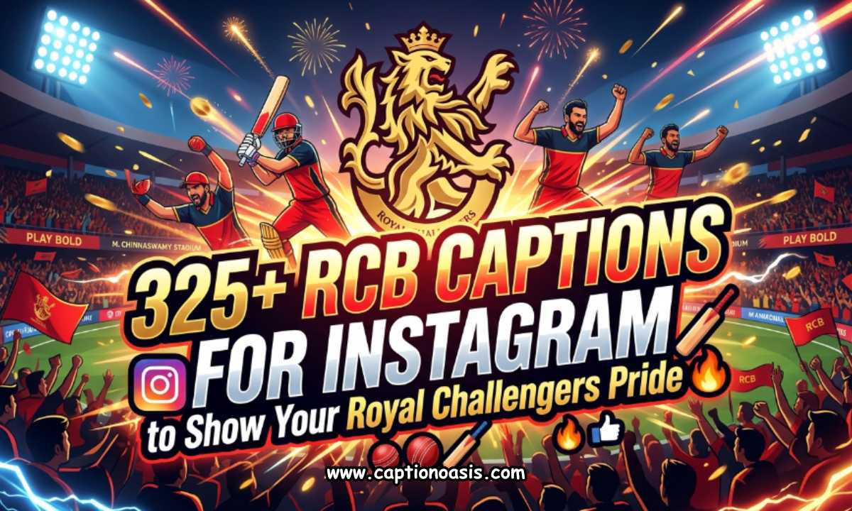 325+ RCB Captions for Instagram to Show Your Royal Challengers Pride