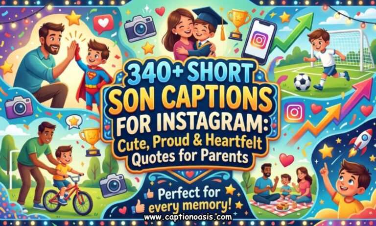 340+ Short Son Captions for Instagram - Cute, Proud & Heartfelt Quotes for Parents